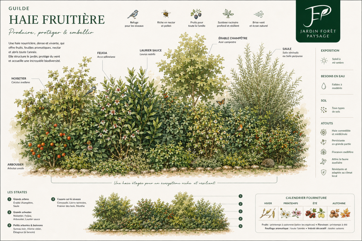 Plan de la guilde haie fruitière